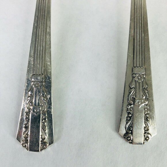 4 Place Oval Soup Spoons Wm A Rogers Oneida Sectional Lido Pattern Silverplate - Picture 4 of 12